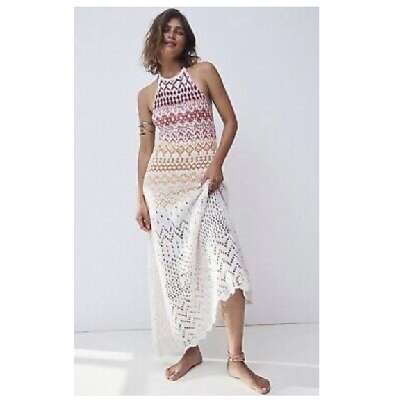 Free People Ikat Oasis Crochet Maxi Dress - Picture 5 of 10